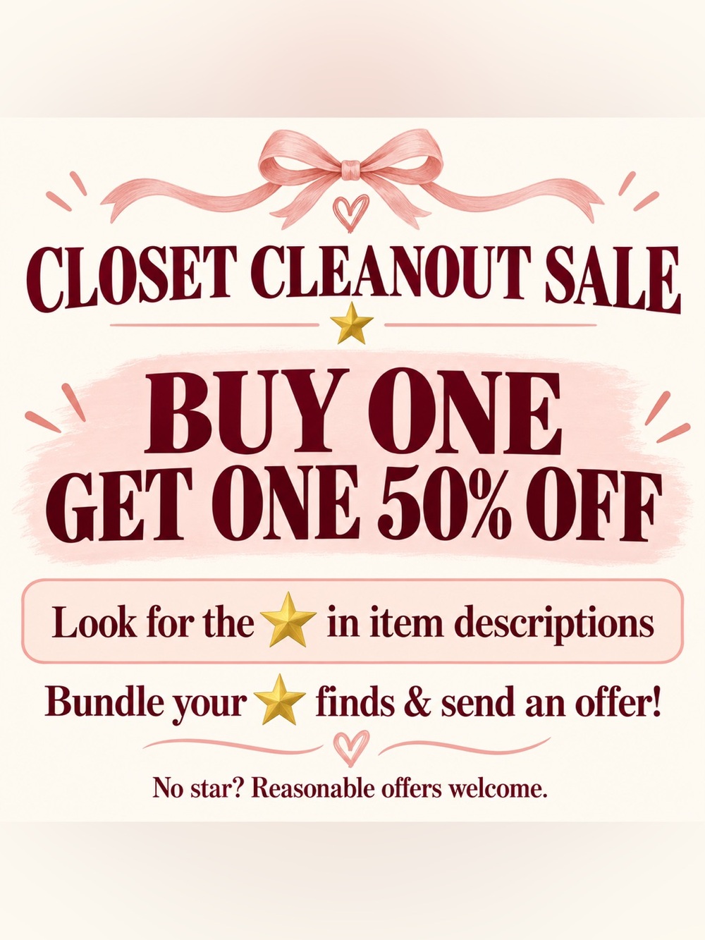 CLOSET CLEANOUT SALE! ⭐️ - Picture 1 of 1